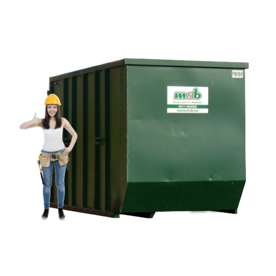 10 m³ magazijn afzetcontainer papier-karton