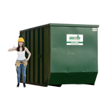 10 m³ magazijn afzetcontainer papier-karton